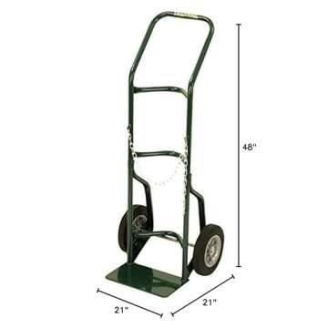 Harper Trucks 701-86 48-Inch High by 21-Inch Wide Utility Hand Truck with 10-Inch Solid Rubber Wheel...