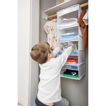 5-Shelf Kids Clothes Organizer for Easy Mornings