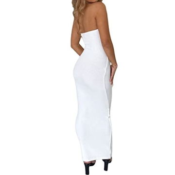 NUFIWI Women's Sexy Strapless Cutout Backless Maxi Dress