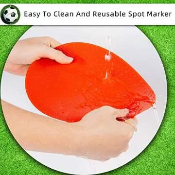 Vhxorrz 6pcs Spot Markers 9 Inch floor dots Non-Slip Rubber Agility Markers for Football, Basketball Training Markers,School Activities, Exercise Drills