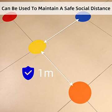 Vhxorrz 6pcs Spot Markers 9 Inch floor dots Non-Slip Rubber Agility Markers for Football, Basketball Training Markers,School Activities, Exercise Drills