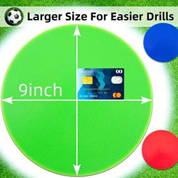 Vhxorrz 6pcs Spot Markers 9 Inch floor dots Non-Slip Rubber Agility Markers for Football, Basketball Training Markers,School Activities, Exercise Drills