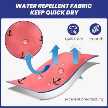 MaaMgic Mens Quick Dry Anchor Swim Trunks with Mesh Lining Swimwear Bathing Suits,Red-glm009,Large