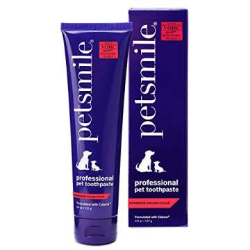 Petsmile Professional Pet Toothpaste - Cat & Dog Toothpaste for Plaque, Tartar, & Bad Breath - VOHC Accepted Non Enzymatic Dental Care for Cat & Dog Teeth Cleaning (Rotisserie Chicken, 4.5 Oz)