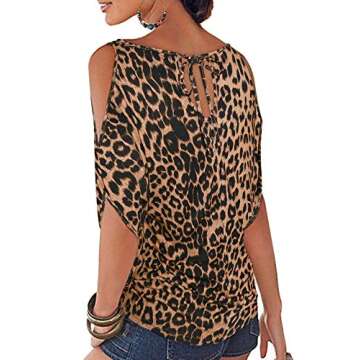 Trendy Leopard Print Cold Shoulder Tops for Effortless Summer Style