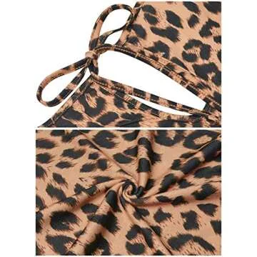 Chic Leopard Print Cold Shoulder Women’s Summer Tops