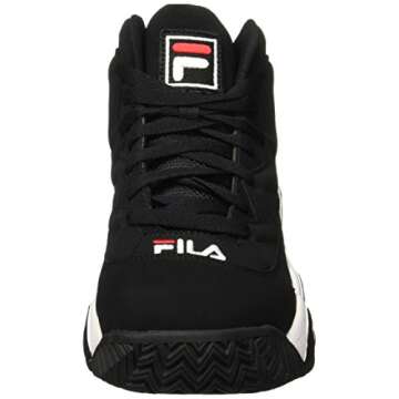 Fila Men's MB Fashion Sneaker, Black/White Red, 10 M US