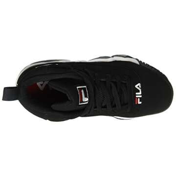Fila Men's MB Fashion Sneaker, Black/White Red, 10 M US