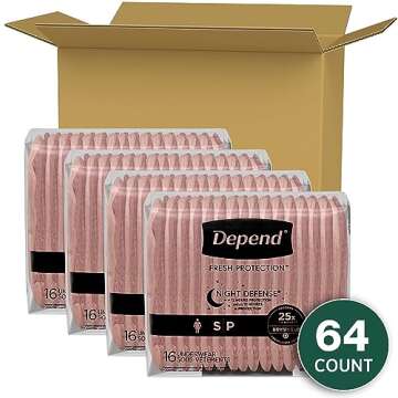 Depend Night Defense Adult Incontinence & Postpartum Bladder Leak Underwear for Women, Disposable, O...