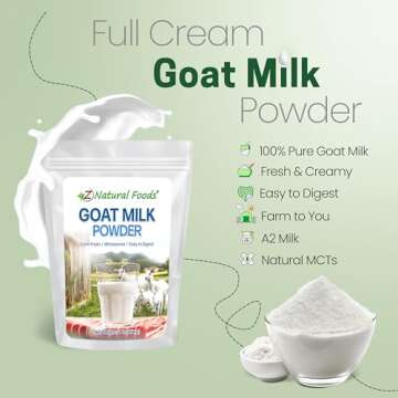 Z Natural Foods Goat Milk Powder - Pure Netherlands Full Cream Milk, Powdered Goat Milk, Highly Nutr...