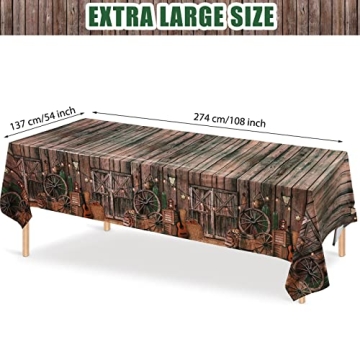Tiamon Western Cowboy Tablecloth - Perfect Party Decor