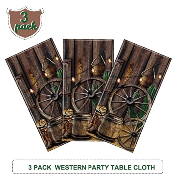 Tiamon Western Cowboy Tablecloth - Perfect Party Decor