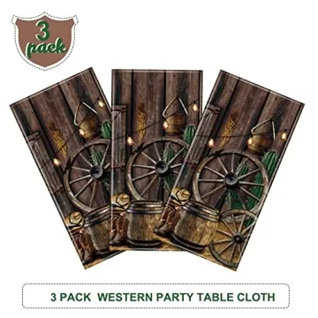 Tiamon Western Cowboy Tablecloth - Perfect Party Decor