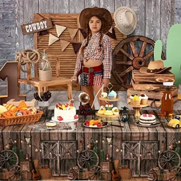 Tiamon Western Cowboy Tablecloth - Perfect Party Decor