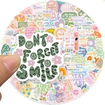 Pink Inspirational Stickers, Preppy Motivational Stickers, 100Pcs Aesthetic Encouragement Stickers for Students Teachers, Dovipta Vinyl Waterproof Stickers for Water Bottle, Laptop, Scrapbook, Journal (Pink 100)