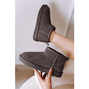 Water Resistant Genuine Suede Ankle Boots for Women
