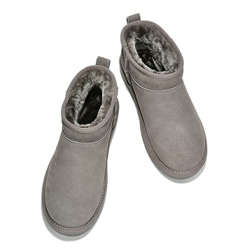 Water Resistant Genuine Suede Ankle Boots for Women