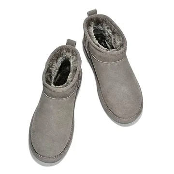 Water Resistant Genuine Suede Ankle Boots for Women
