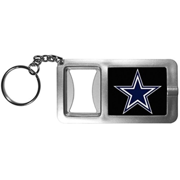 NFL Siskiyou Sports Fan Shop Dallas Cowboys Flashlight Key Chain with Bottle Opener