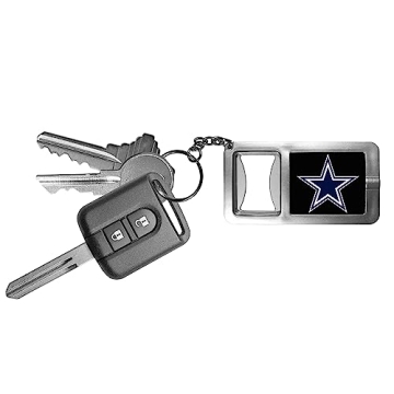 Dallas Cowboys Flashlight Key Chain with Bottle Opener