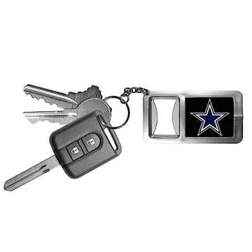 Dallas Cowboys Flashlight Key Chain with Bottle Opener