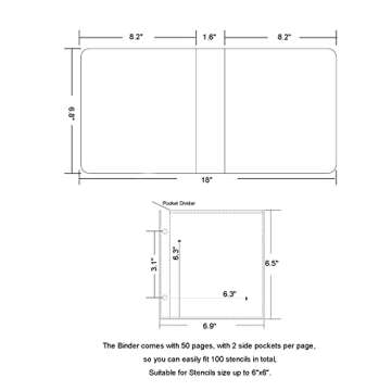 Cookie Stencil Storage Binder Die Cut And Stamp Storage Holder Baking Stencil Organizer Scrapbooking...