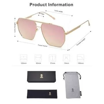 SOJOS Retro Oversized Polarized Sunglasses for All