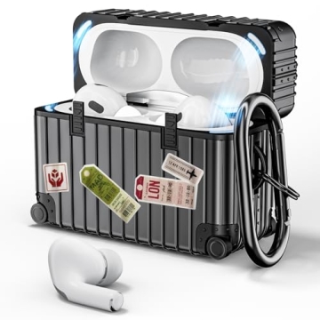 V-MORO Compatible with Airpods Pro 2nd/1st Generation Funny Cute Suitcase Design Case with Magnetic ...