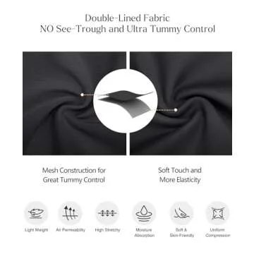 Popilush Long Sleeve Lace Body Suits Womens Shapewear Bodysuit Deep V Neck Black Tummy Control Corset Trendy Going Out Tops