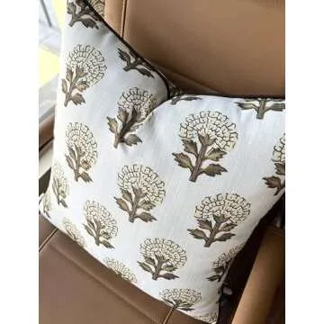 YugTex Floral Decorative Throw Pillow Cover - Durable & Chic