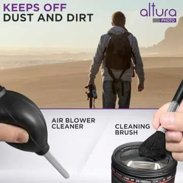 Altura Photo Professional Cleaning Kit for DSLR Cameras and Sensitive Electronics Bundle with 2oz Altura Photo Spray Lens and LCD Cleaner - Camera Accessories & Photography Accessories