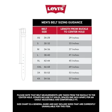 Levi's Men's Casual Leather Belt in Matte Black 42-44