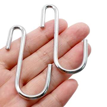 ESFUN 30 Pack Heavy Duty S Hooks for Kitchenware and Organization