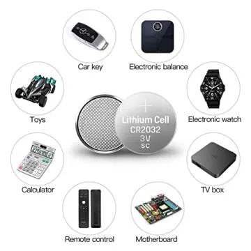 Rakopidy CR2032 Battery 3 Volt Lithium Coin Cell 2032 Batteries - (100-Count)