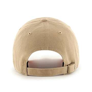 '47 Boston Red Sox Ballpark Clean Up Dad Hat Baseball Cap (Khaki/White/Burnt Orange)