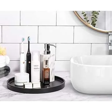 Luxspire Round Vanity Tray 10.63 Inch Elegant Organizer