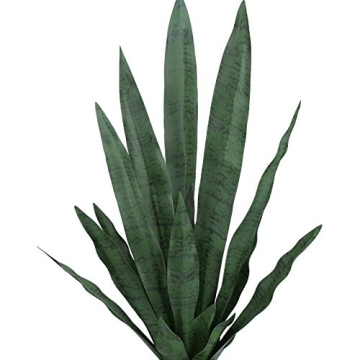 summer flower 23" Snake Plant Artificial Leaves Set, 21pcs Faux Sansevieria Plant Leaf,Tall Fake Sna...