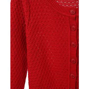 FLORIA Women's 3/4 Sleeve Cropped Cardigan Sweater