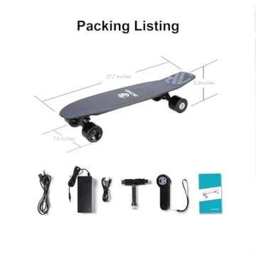 JKing Electric Longboard - 350W Hub Motor, Fast and Portable