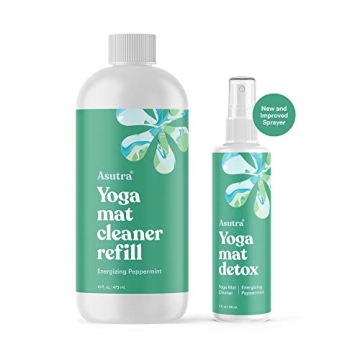 ASUTRA Yoga Mat Cleaner Spray - Energizing Peppermint, 4 fl oz