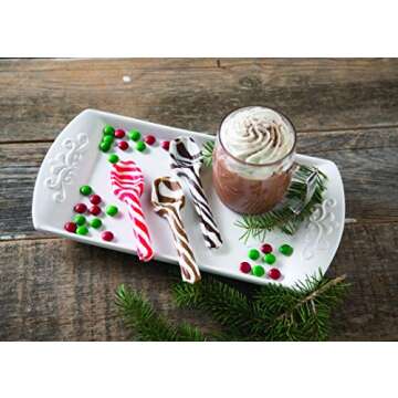 Hot Cocoa Flavored Hard Candy Spoons for Hot Chocolate (1 dozen) - Winter Treats, Hot Cocoa Stirrers...