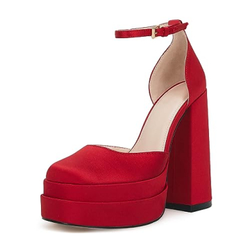 VETASTE Chunky High Block Heels - Elegant Wedding Pumps