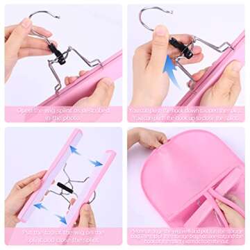 Hair Extension Holder Wig Storage Wig Wag Hair Extension Storage Wig Bags Storage Hair Extension Holder for Styling Wig Bags Storage with Hanger (3PCS/PINK)