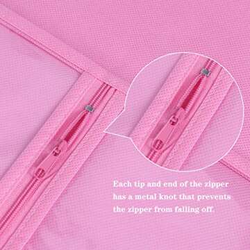 Hair Extension Holder Wig Storage Wig Wag Hair Extension Storage Wig Bags Storage Hair Extension Holder for Styling Wig Bags Storage with Hanger (3PCS/PINK)