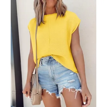 Saodimallsu Women’s Summer Tank Top Lightweight Casual Sweater