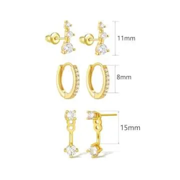 Trendy Gold Earrings Set for Everyday Chic Style
