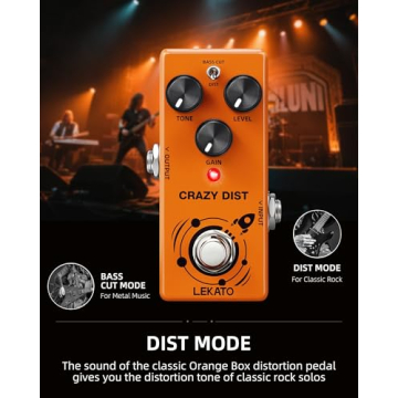 LEKATO Mini Guitar Distortion Pedal with Dual Modes