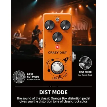 LEKATO Mini Guitar Distortion Pedal with Dual Modes