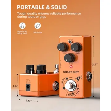 LEKATO Mini Guitar Distortion Pedal with Dual Modes