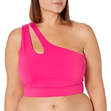 Stylish One-Shoulder Stretch Sports Bra by The Drop